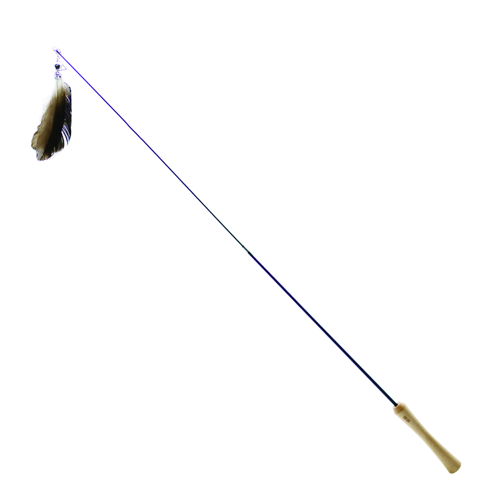 Homerunpet  Telescopic feather cat teaser, durable and bite-resistant, , large