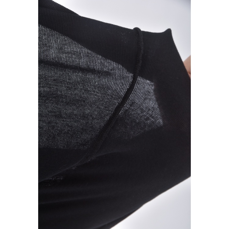 (M) muji質感棉質高領黑色長袖上衣二手衣, , large