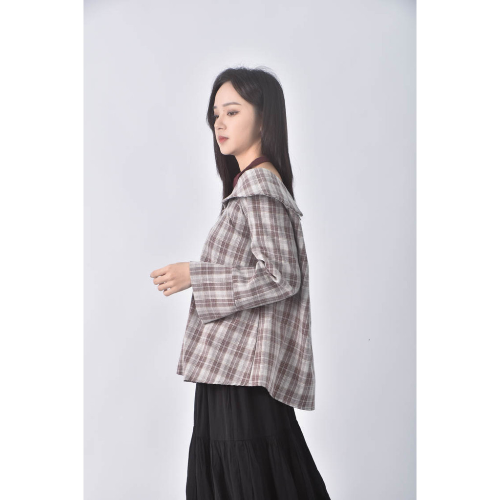 (F) 【又又私服】thank you韓牌質感掛領紅色長袖上衣二手衣, , large