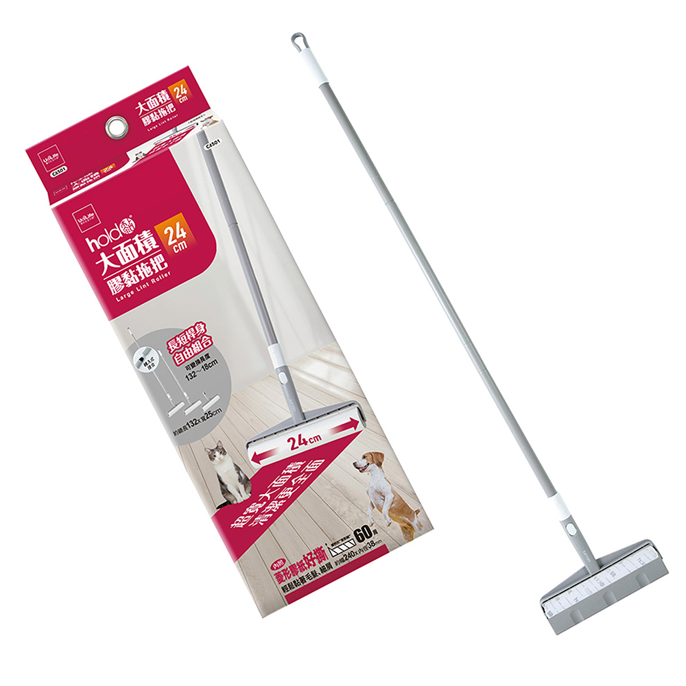 hold黏大面積膠黏拖把-24cm-60周-2支, , large