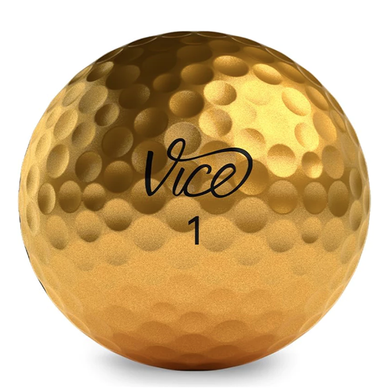 VICE PRO PLUS 高爾夫球 12入/盒 四層球 金色, , large