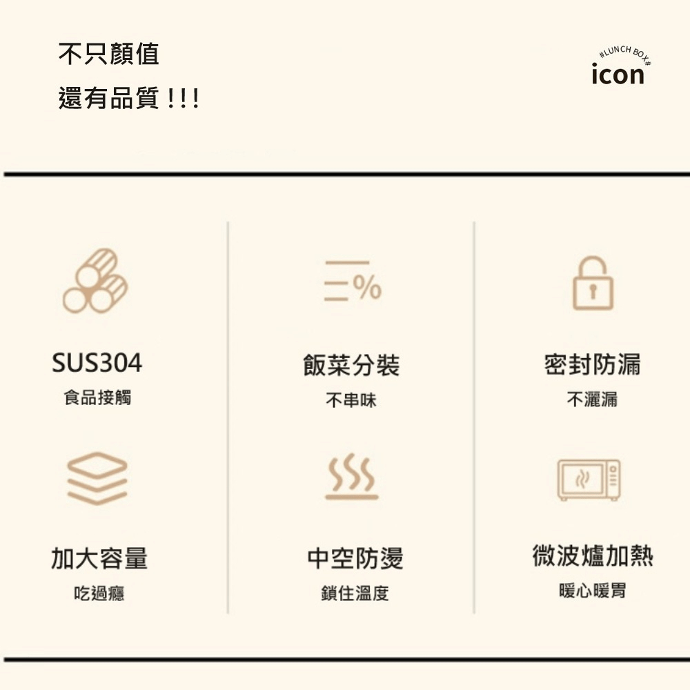 【A&R】升級版日式304不鏽鋼三層保溫飯盒附贈湯匙+保溫袋-微波款2500ML-米白尬紅邊, , large