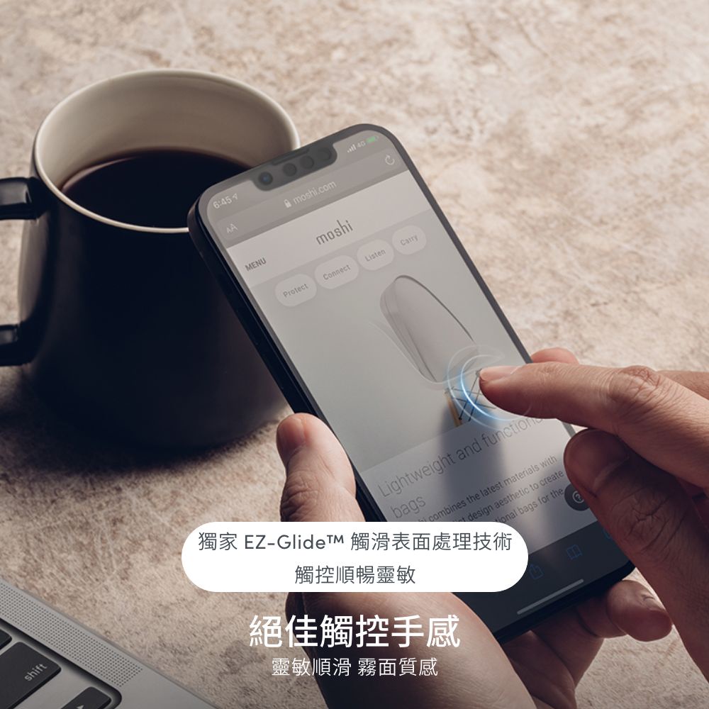 Moshi iVisor AG 防眩光螢幕保護貼 黑 (透明/霧面防眩光) for iPhone 13 mini, , large