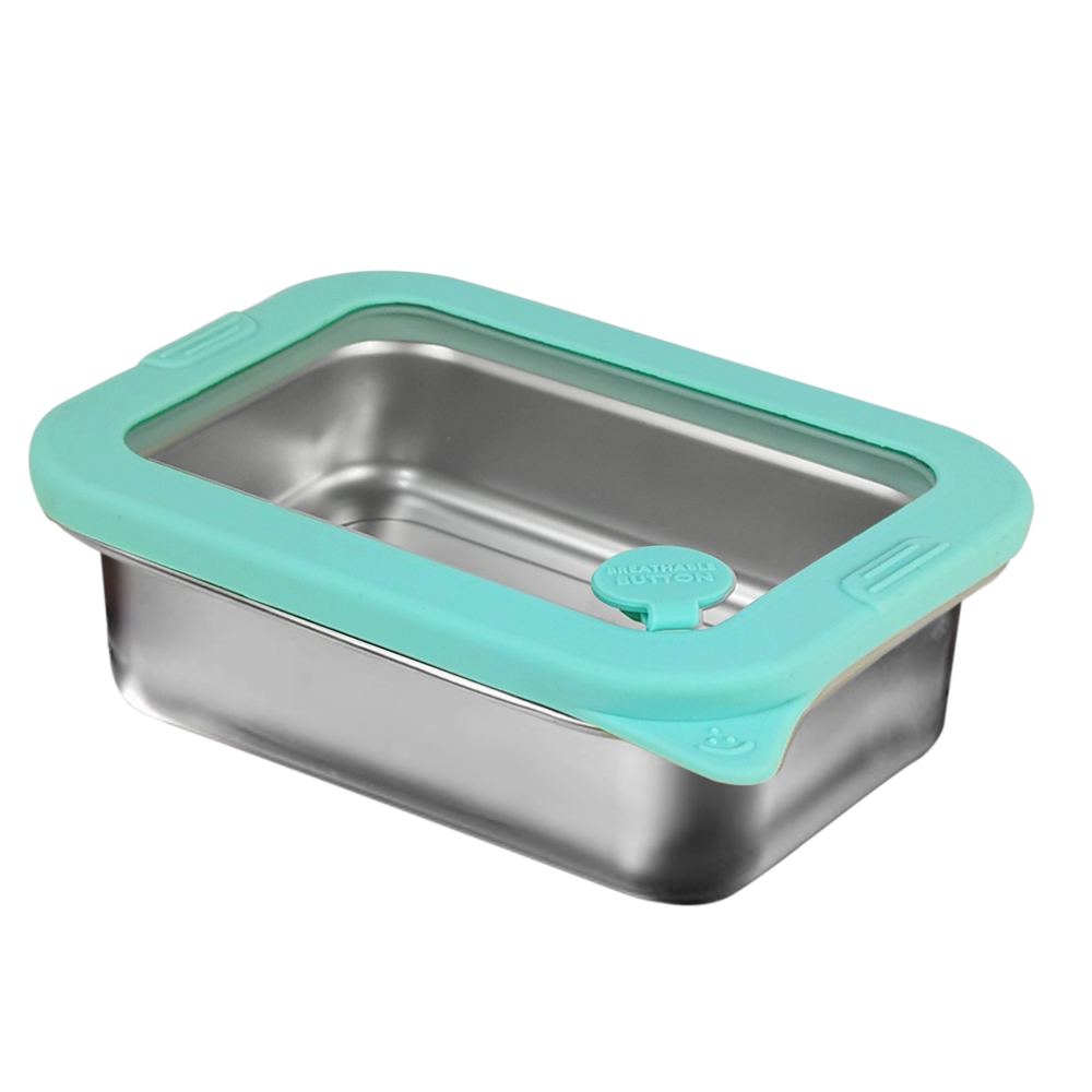 【美國MotherGoose 鵝媽媽】可微波 密封316不鏽鋼保鮮盒750ml+1200ml 2入組, , large