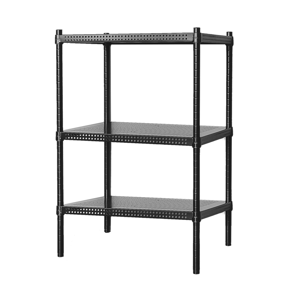 【Y HOUSE】60x45x75cm perforated plate three-layer rack perforated plate rack iron rack - black paint