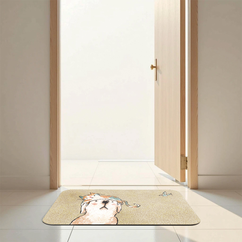 【Monster】 Soft Diatomaceous Earth Absorbent Mat – DUCKY SHEN Collection (60x41cm) – Dooggyy Meow, , large