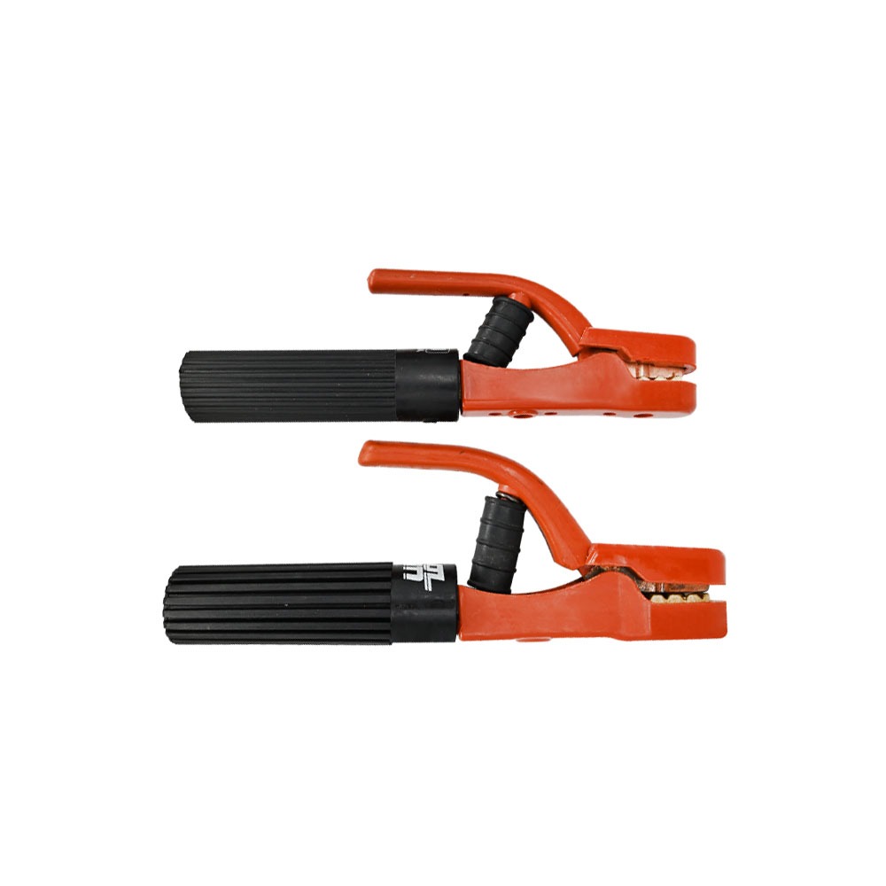 台灣現貨！日式電銲夾 300A 500A 純鍛造黃銅 電焊夾 電器溶接棒 電焊機用壓頭 尼龍手柄 彈簧軟硬適中 工廠批發, , large