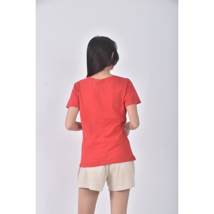 (S) net質感棉質純棉紅色短袖上衣二手衣, , large