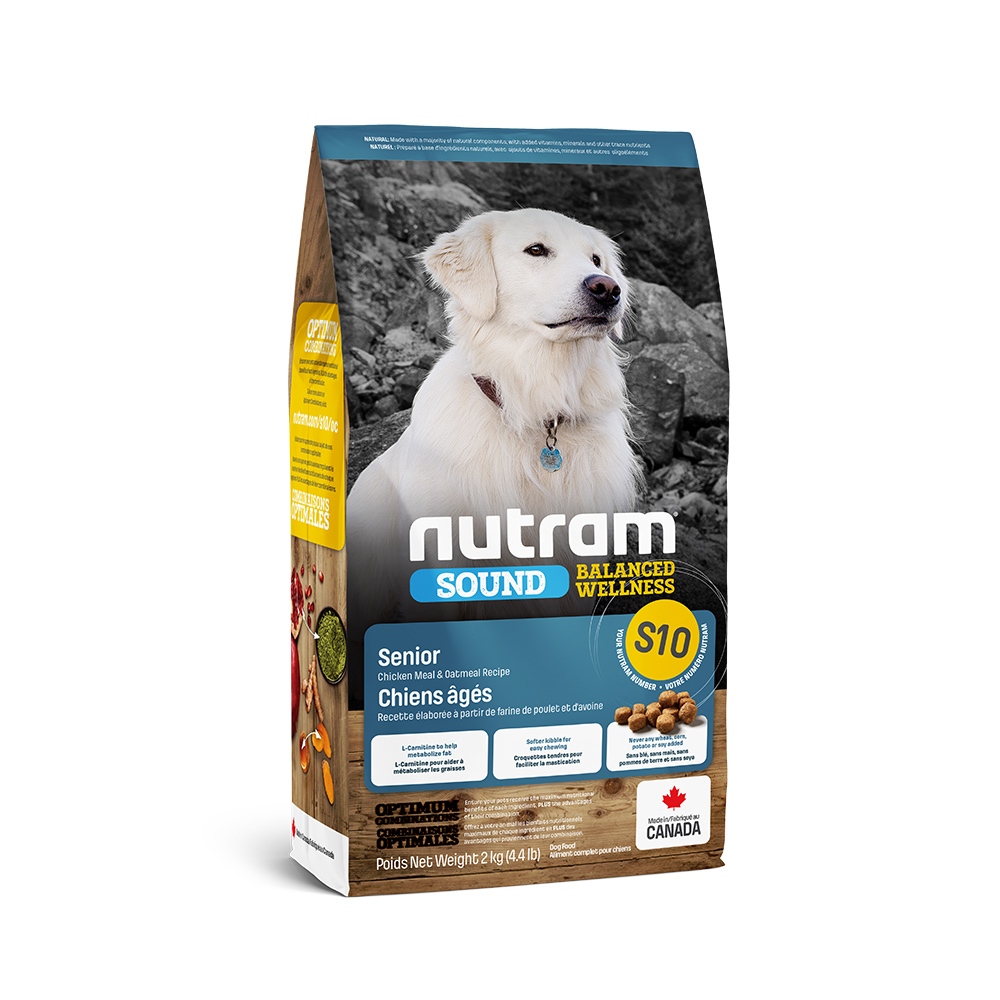 【Nutram 紐頓】S10 老犬 雞肉燕麥 狗飼料 狗食 犬糧11.4KG, , large