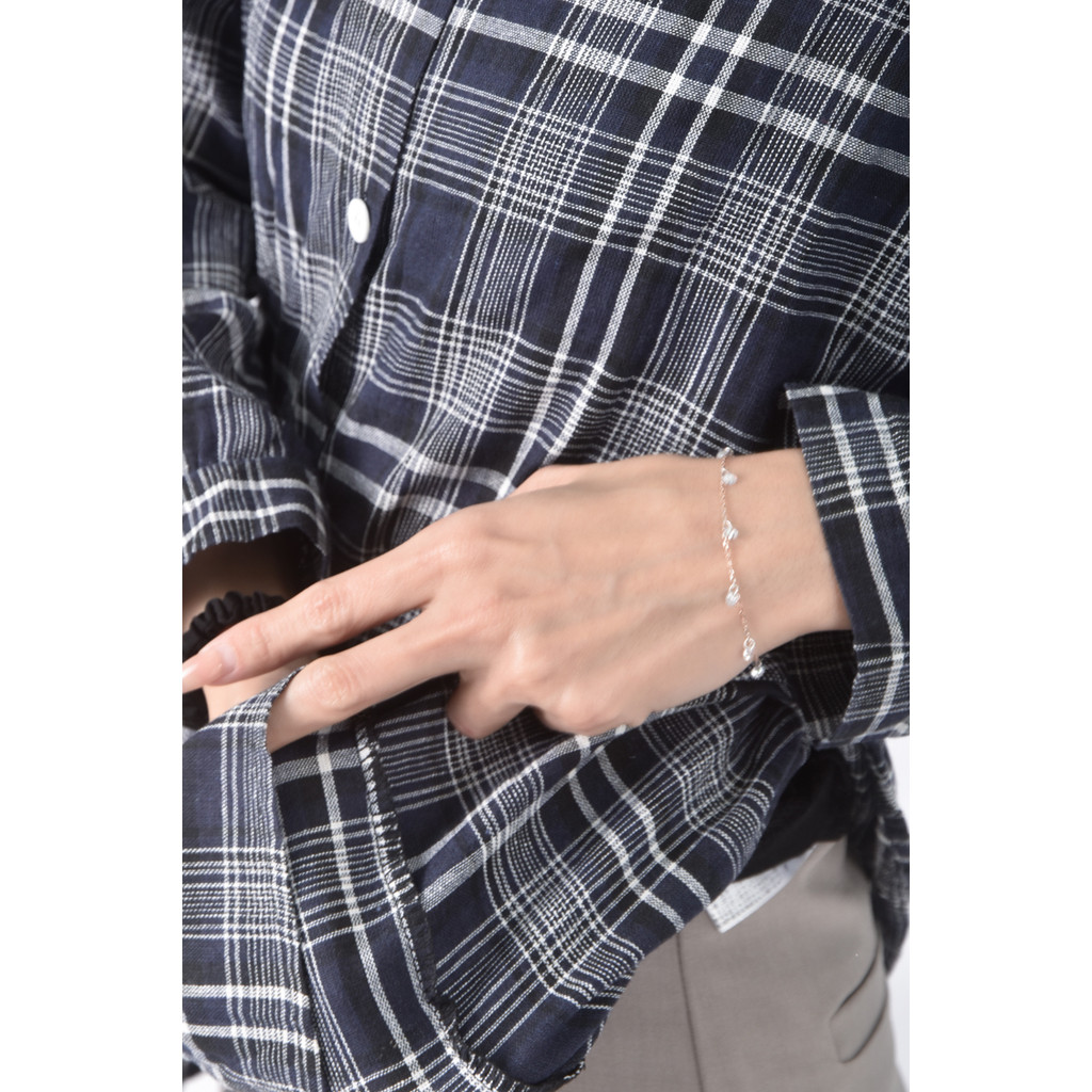 (2XL) yuanyuan格紋藍色長袖上衣二手衣, , large