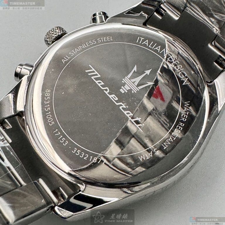 [星晴錶業]MASERATI手錶,42mm,R8853151005寶藍色錶面銀錶殼銀色精鋼錶帶款, , large