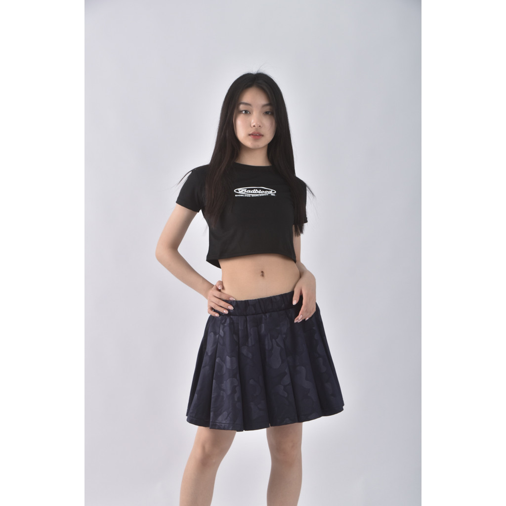 (XL) adidas質感運動迷彩紋路藍色短裙二手衣, , large