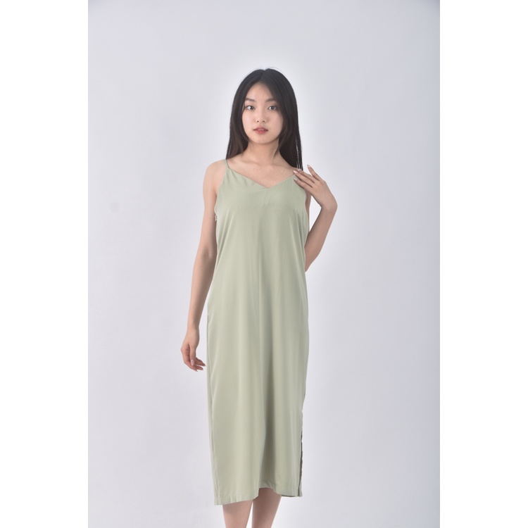 (S) mint細肩帶綠色洋裝二手衣, , large