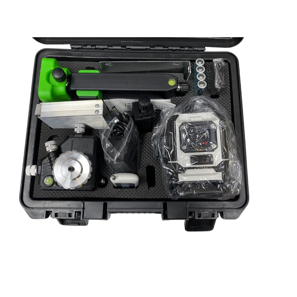 WIN五金 HU-416GL 擺錘式雷射儀 綠光 水平儀 墨線儀 16線 貼牆貼地一體機 擺錘式 雷射儀, , large