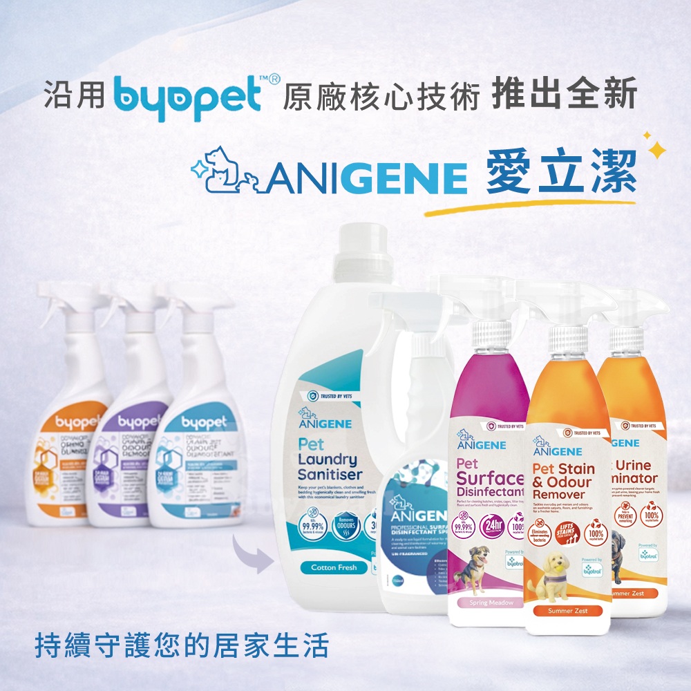 【倆寶貝精品館】【英國Byopet 升級版】Anigene愛立潔 寵物環境專用-酵素除尿去污噴劑 750ml, , large