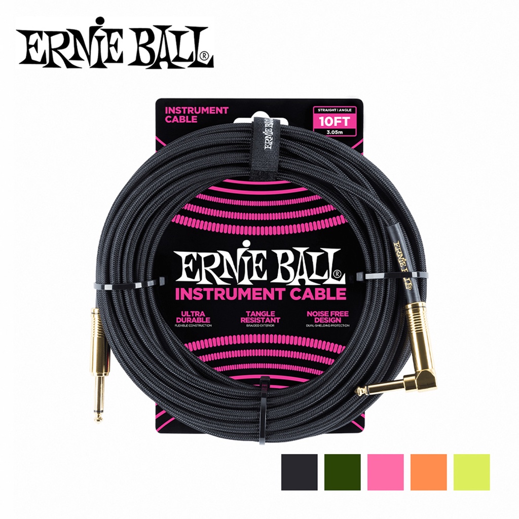 ERNIE BALL CABLE BRAIDED SA IL頭 3米 多色款【敦煌樂器】, , large