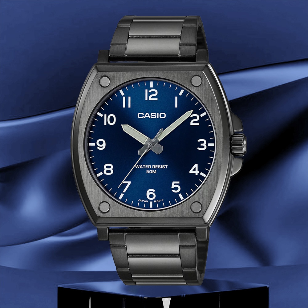 CASIO 卡西歐 工業風指針手錶 MTP-E730B-2AV, , large