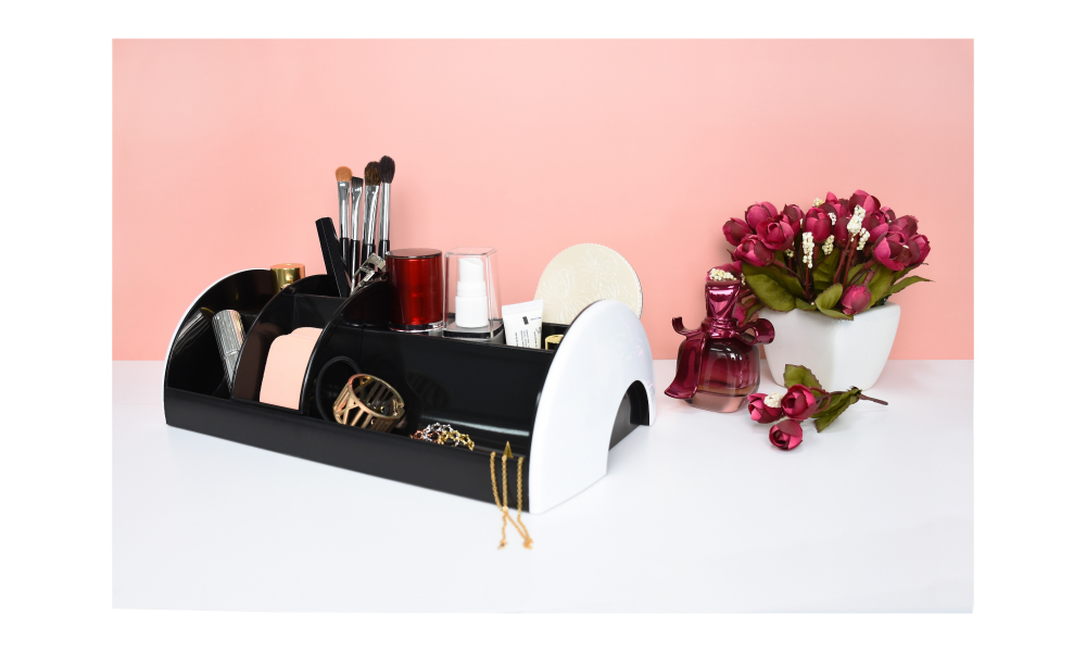 【O-Life】Desktop Storage Box - Black and Red, , large