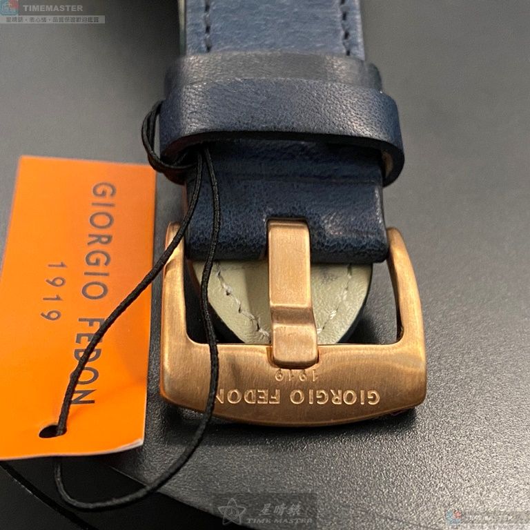 [星晴錶業]GiorgioFedon1919手錶,42mm,GF00003寶藍色錶面玫瑰金錶殼寶藍真皮皮革錶帶款, , large