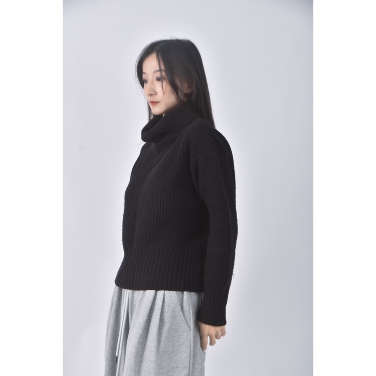 (L) love field質感黑色長袖上衣二手衣, , large