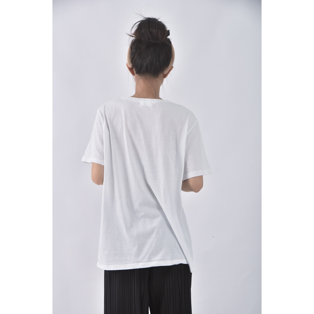 (L) k story韓牌大圖白色短袖上衣二手衣, , large