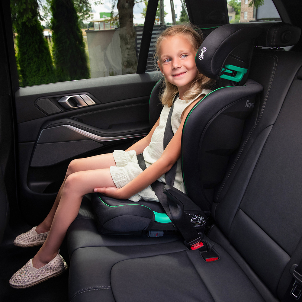 【Lionelo】3~12歲ISOFIX成長型輔助汽座 Neal 黑瑪瑙  (ISOFIX/安全帶兩用 成長座椅 R129 I-size), , large