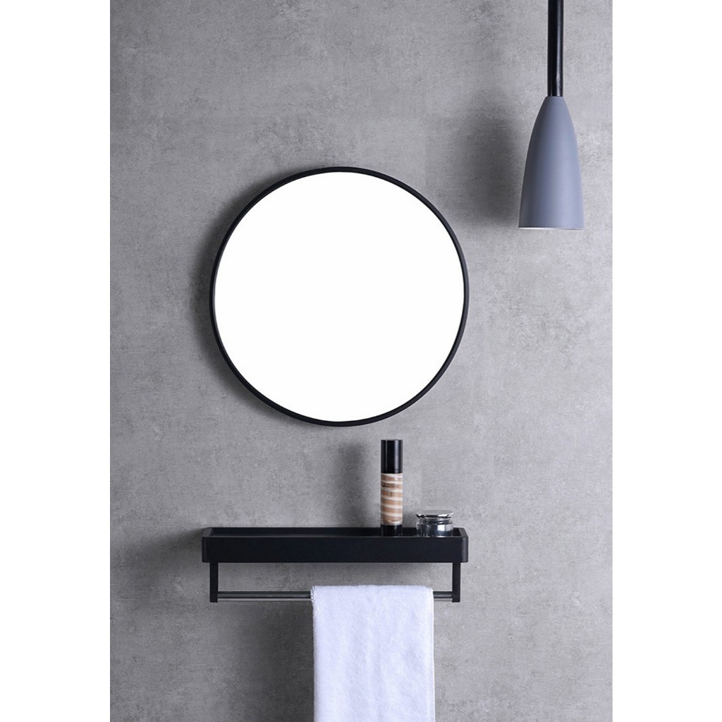 【H&R安室家】 50cm軒尼詩 智能LED發光觸控圓型燈鏡(掛鏡/浴鏡/化妝鏡/鏡子) ZA0203, , large