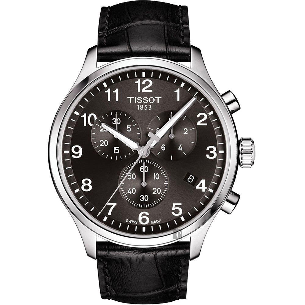 TISSOT天梭 韻馳系列 Chrono XL計時手錶-灰x黑/45mm T1166171605700, , large
