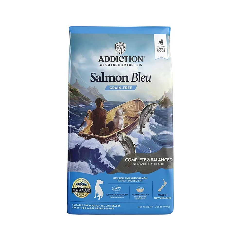 【ADDICTION 自然癮食】藍鮭魚 無穀全齡犬飼料9kg, , large