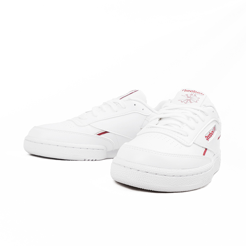 Reebok Club C 85 Vegan [100074446] 女 休閒鞋 經典 復古 皮革 小白鞋 舒適 白紅棕, , large