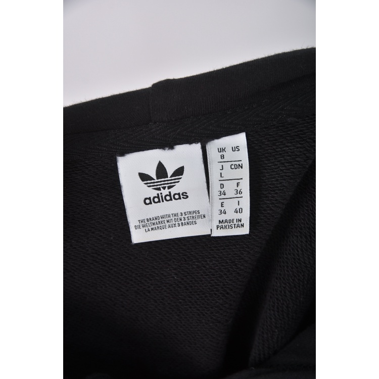 (XL) adidas質感棉質連帽黑色長袖上衣二手衣, , large
