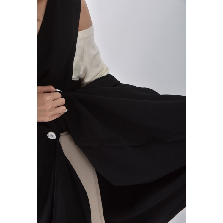 (L) 時游v領黑色洋裝二手衣, , large