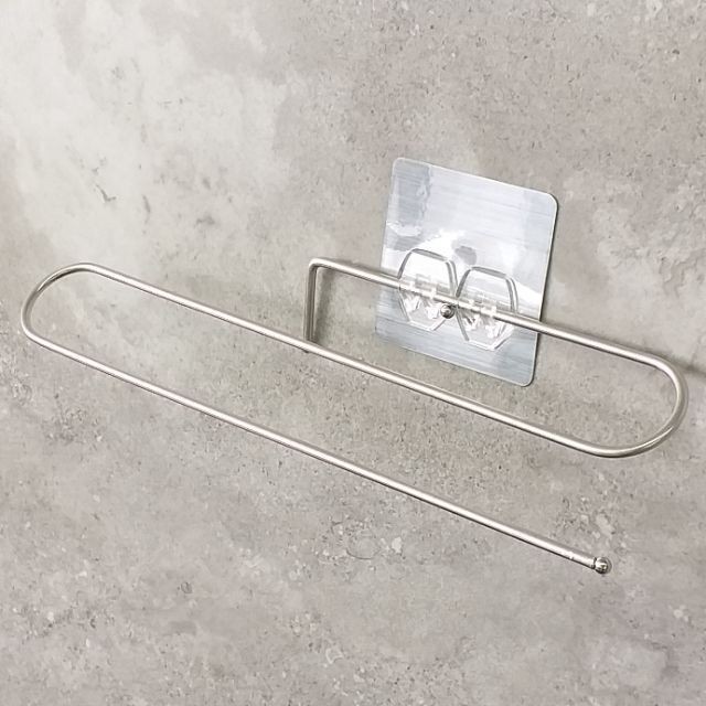 [熊好貼國際]抹布架 台灣製造SGS認證304不鏽鋼 凹凸紋平滑滑面皆可貼 無痕掛勾 毛巾架 廚房抹布架 收納布架, , large