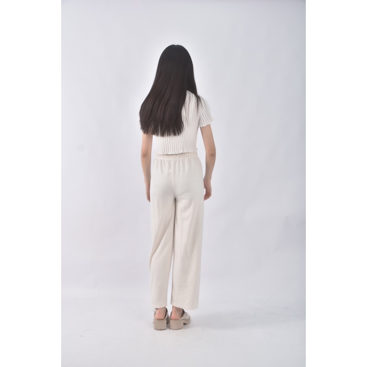 (S) z m高腰寬鬆白色長褲二手衣, , large