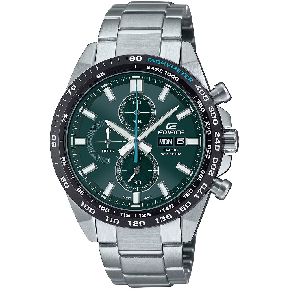 CASIO 卡西歐 EDIFICE 經典運動三眼計時手錶 EFR-574DB-3A, , large