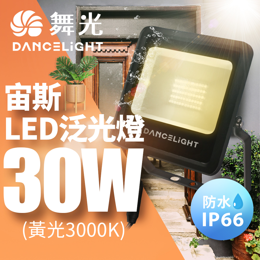 DanceLight舞光 防風防水 高亮度 發光140度 戶外 宙斯30W泛光燈 投光燈(白光/黃光), , large