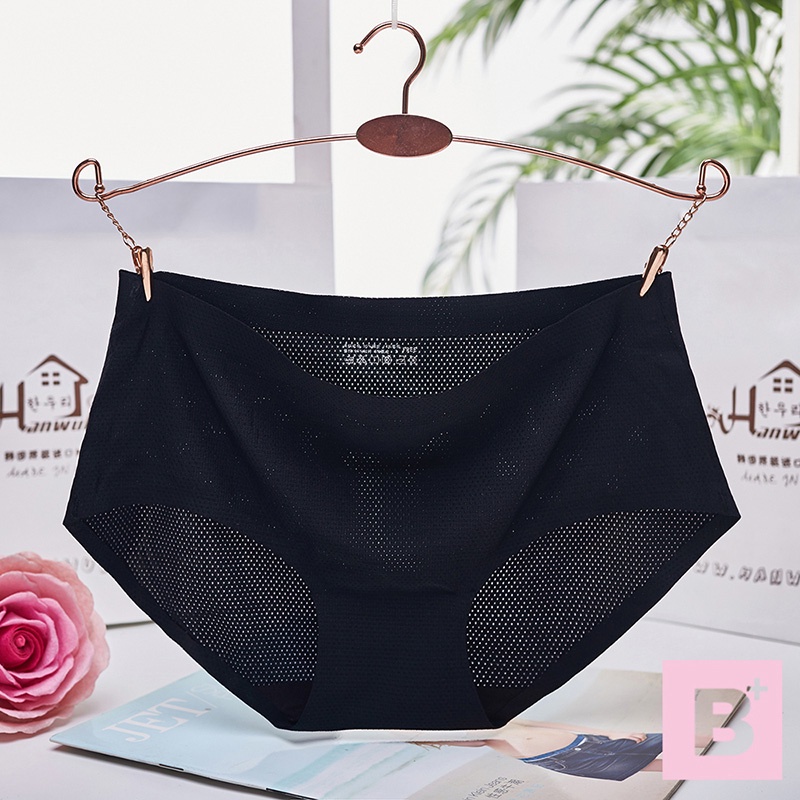 大尺碼-冰絲 高彈 透氣內褲-黑/紅/深藍/粉/紫/膚-0303083, 21紅, large