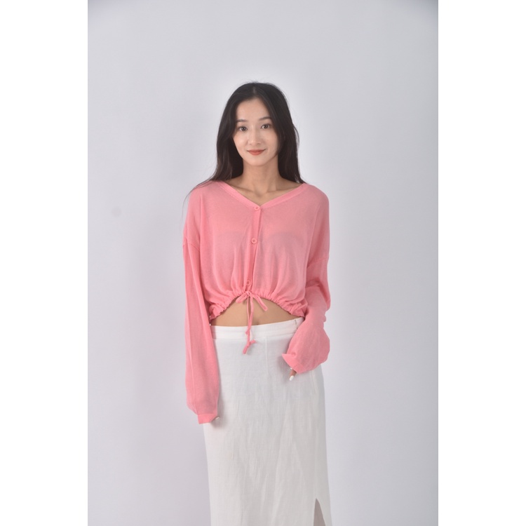 (XL) we we質感V領粉色外套二手衣, , large