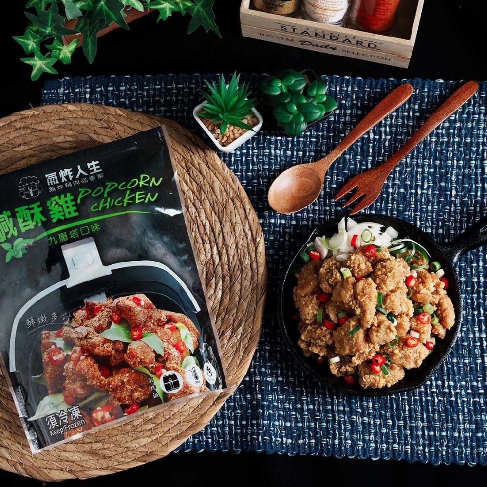 【氣炸人生】夯品團購來囉｜鹹酥雞(九層塔口味)600g*10包/, , large