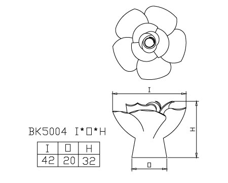Rose Ceramic Knob, , large