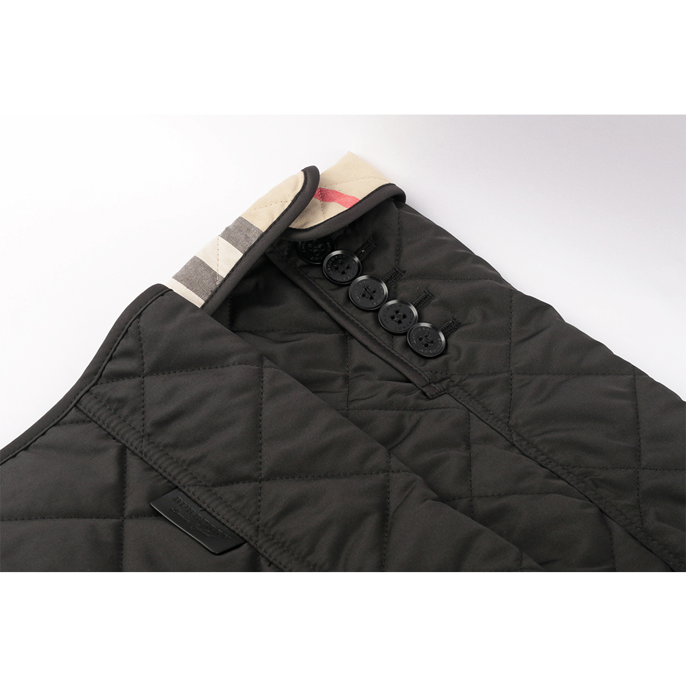 BURBERRY L號菱格紋棉質輕型外套/黑色, , large