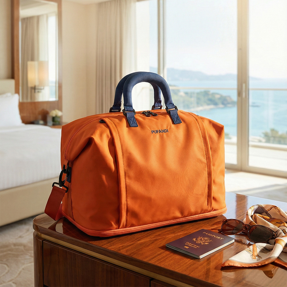 隱形收納旅行袋 【5色可選】 20L&rarr;30L 伸縮 出差包 輕旅包 乾濕分離 登機包 手提行李袋 可套拉桿 旅行包 行李袋 手提袋 斜背包, , large