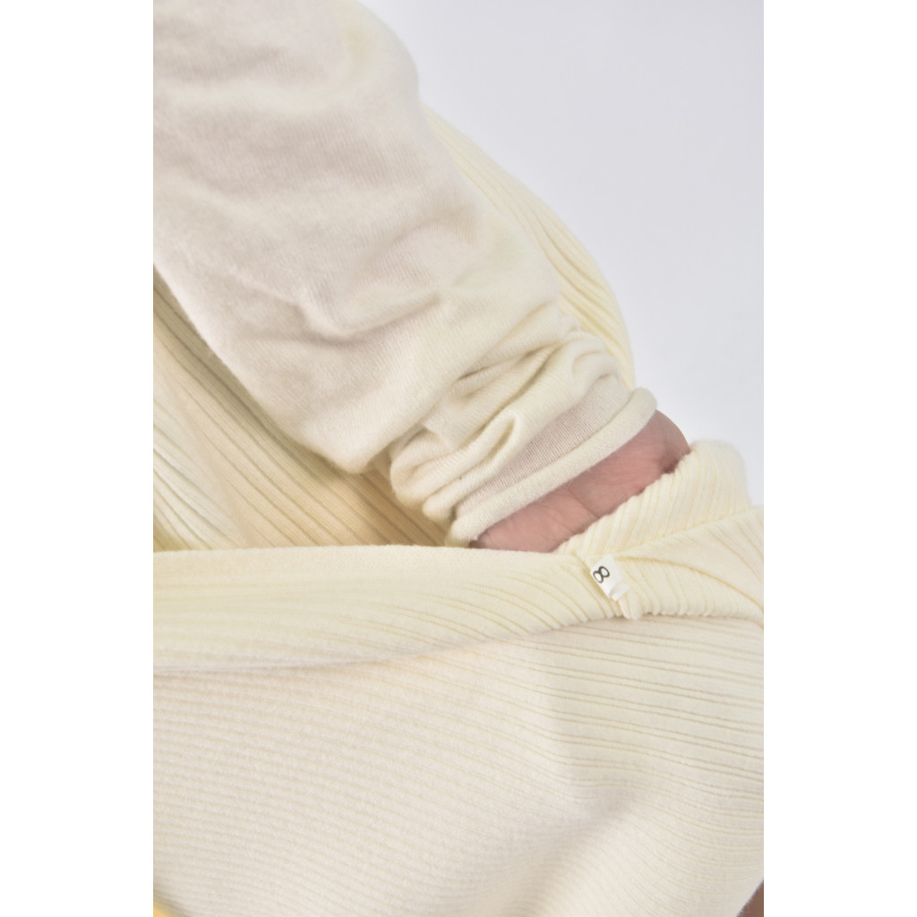 (M) 坑紋白色長裙二手衣, , large