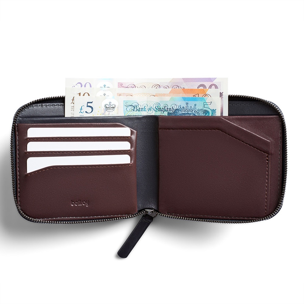|快速出貨|Bellroy Zip 拉鍊皮夾 短夾 零錢包 卡片收納包 RFID防盜-深紫色, , large