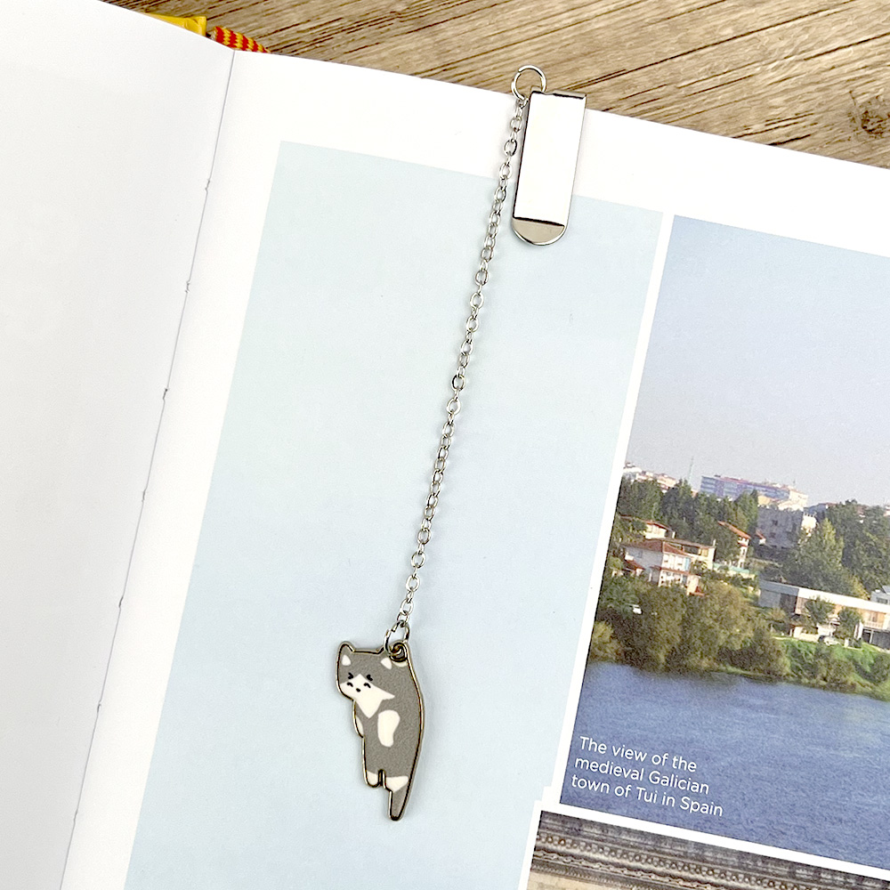 Cat Pendant Chain Bookmark, , large