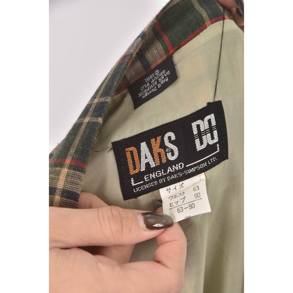 (S) daks do格紋綠色長裙二手衣, , large