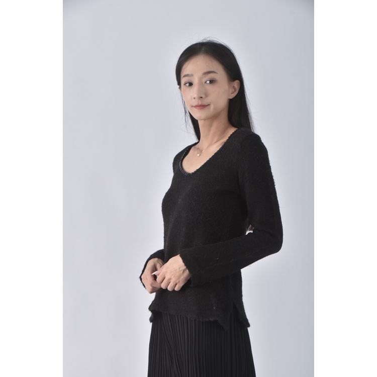 (S) morganv領寶石黑色毛衣二手衣, , large