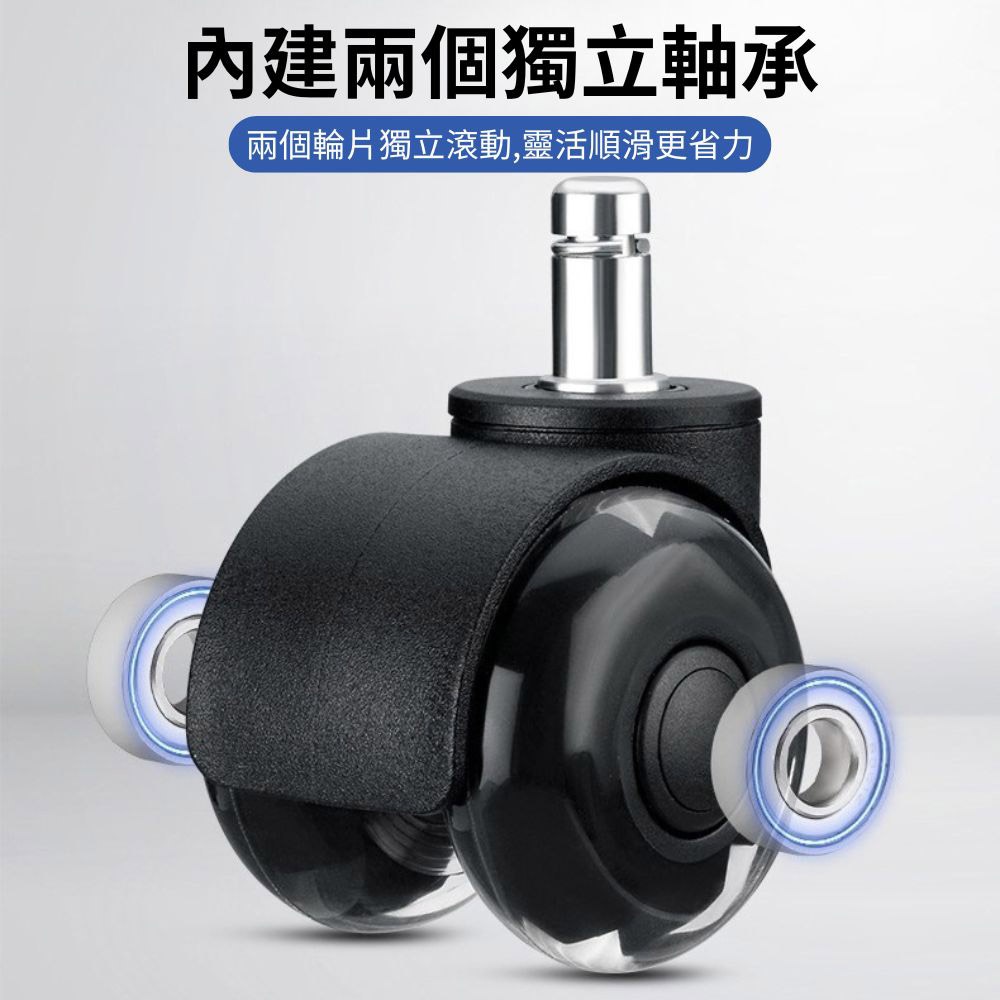 2吋插桿式靜音萬向輪(1入), , large