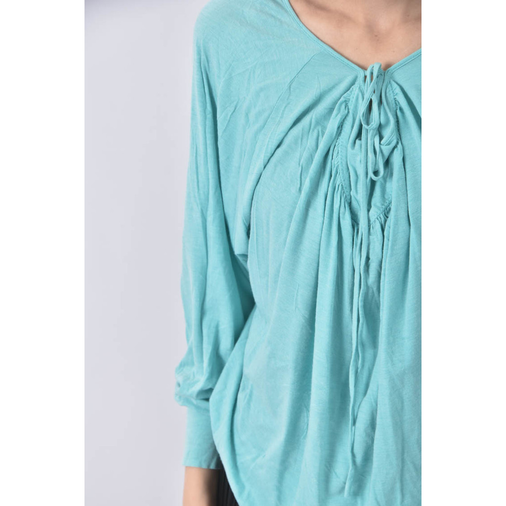 (M) tsumori chisato綁帶藍色長袖上衣二手衣, , large