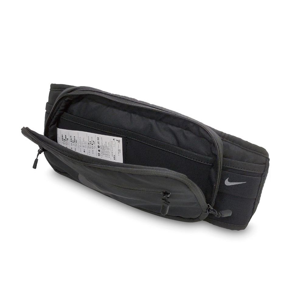 NIKE RUN 腰包 隨身包 休閒 逛街 慢跑 戶外運動 簡約 反光 拉鍊內袋 彈性 減緩晃動 耐用 透氣 舒適 黑, , large